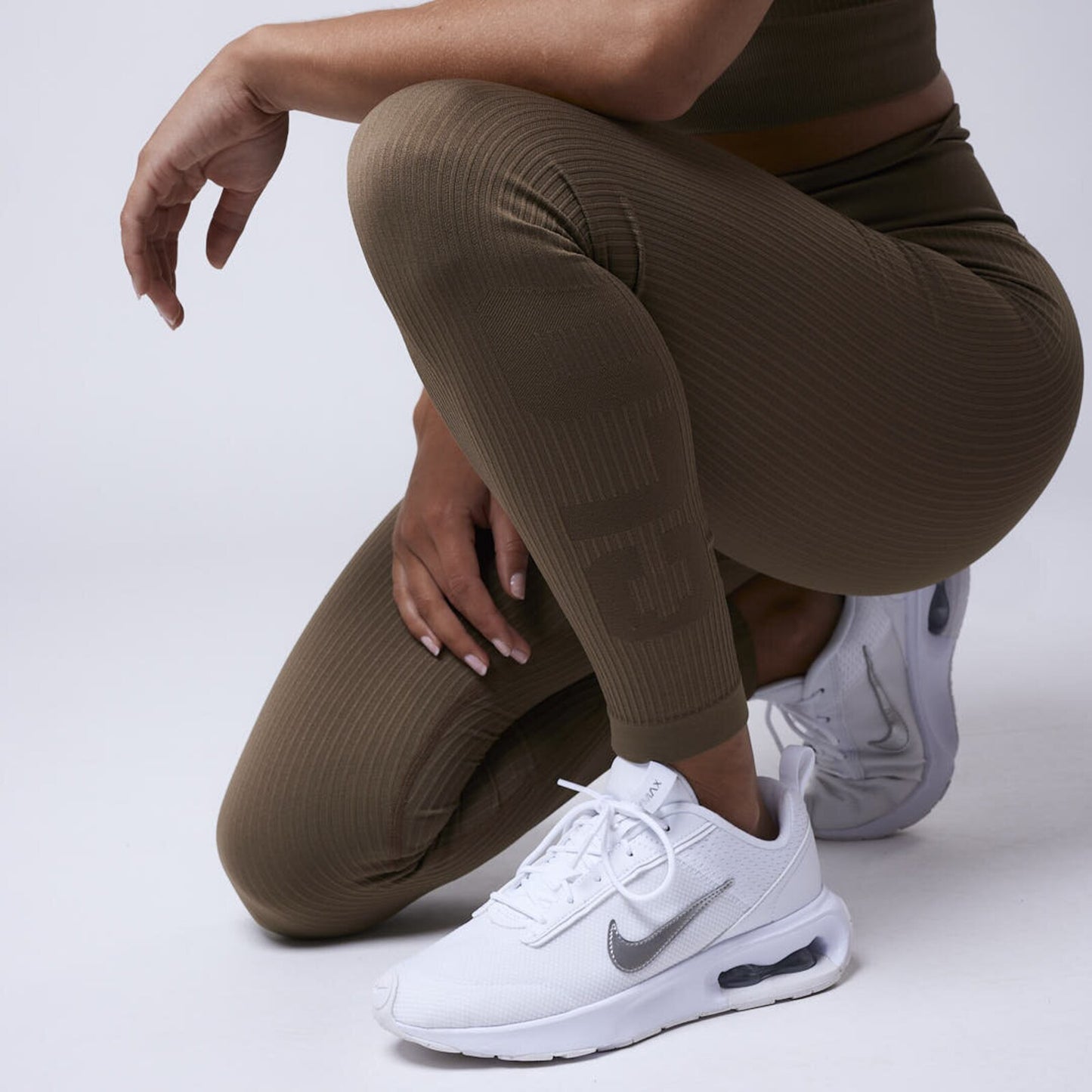 Luma Seamless Ribbed Tights - Stone