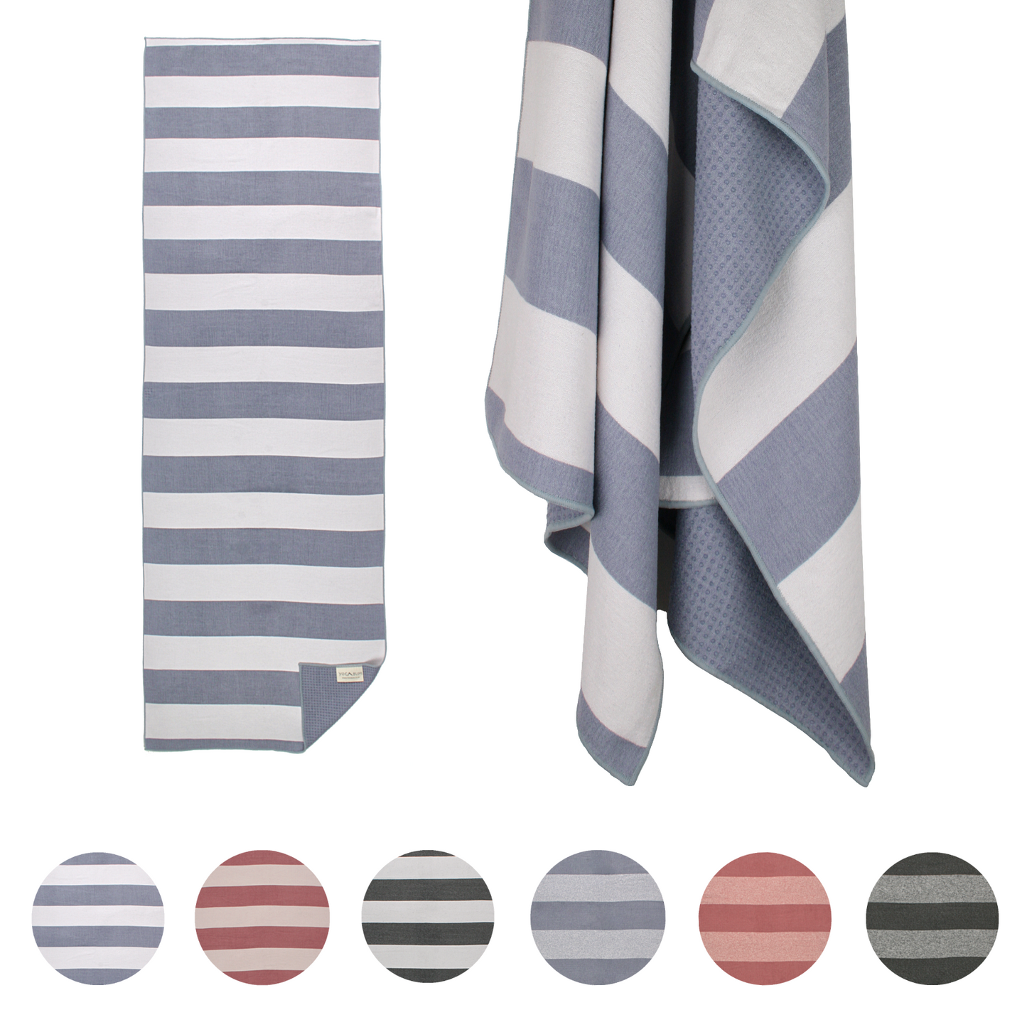 Handduk med supergrepp - Grå Randing