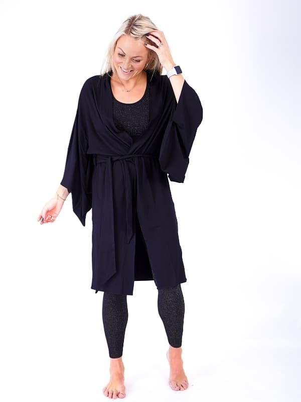 Bamboo Kimono Black Quan Yin