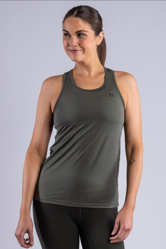 CLN Lola mesh tank - Dusty Olive